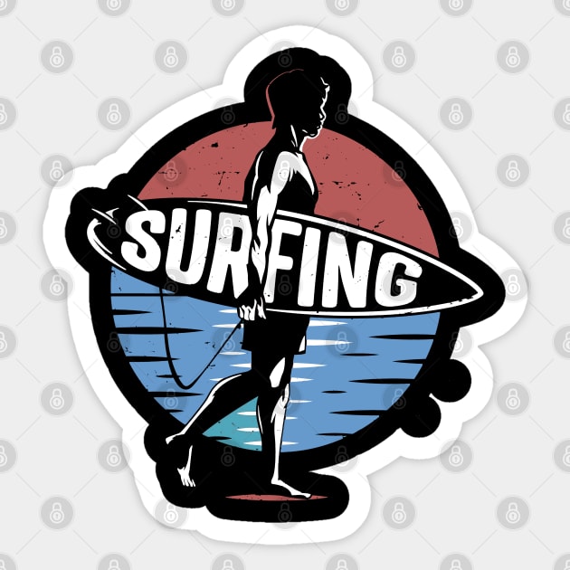 Surfing Sticker by mansoury